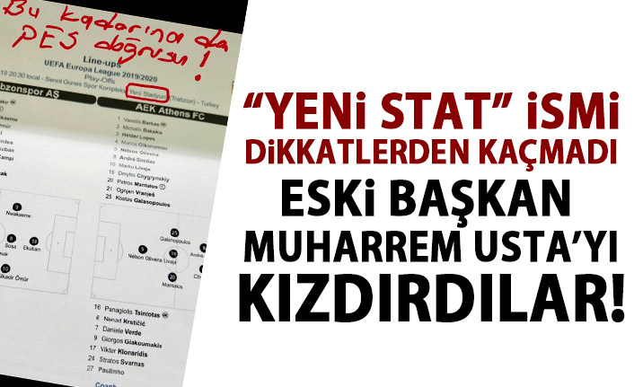 Muharrem Usta’yı kızdırdılar!: Yeni stadyum ismini UEFA açıklamış!