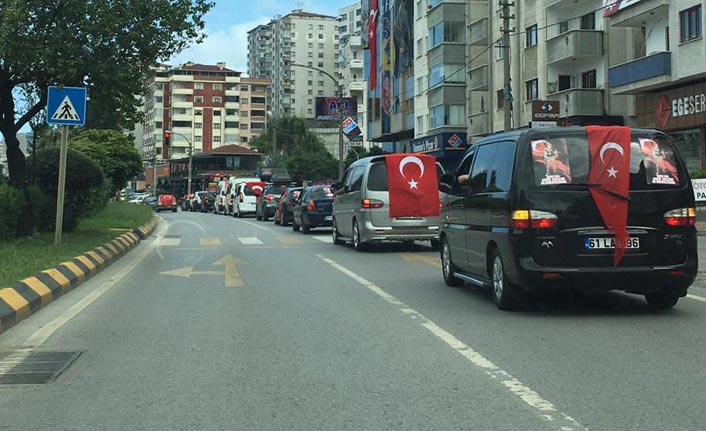 Trabzon'da şehit Akın Çelebi için akın ettiler