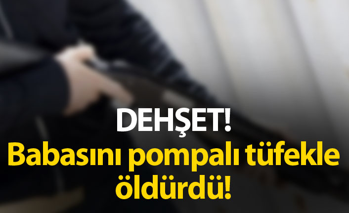 Dehşet! Babasını pompalı tüfekle öldürdü