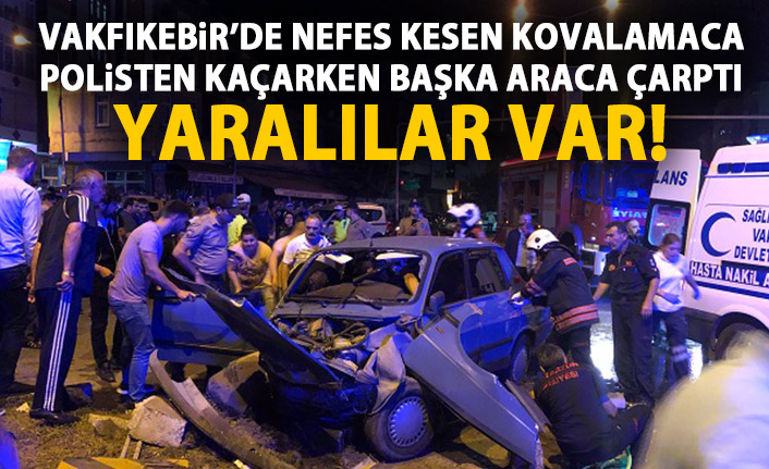 Trabzon’da polisten kaçarken kaza yaptılar! Yaralılar var!