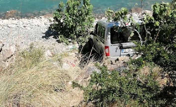 Hafif ticari araç şarampole devrildi