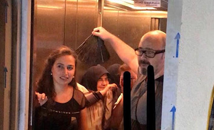 Asansörde mahsur kaldılar itfaiye kurtardı