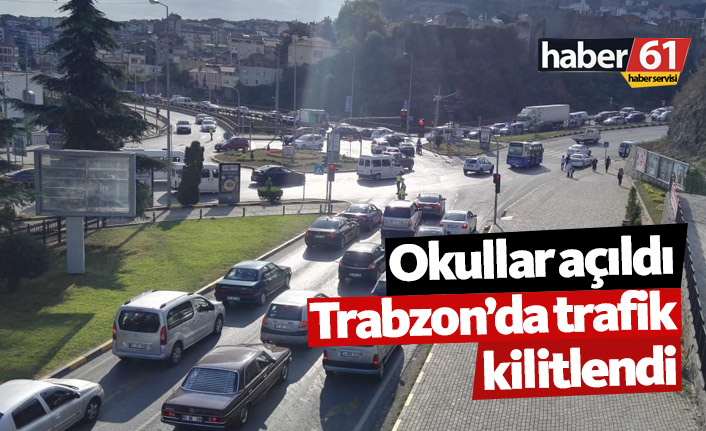 Okullar açıldı, Trabzon'da trafik kilitlendi! İşte son durum. 09.09.2019