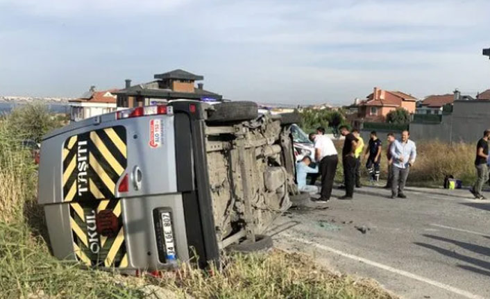 Okul servisi takla attı, çok sayıda yaralı var!