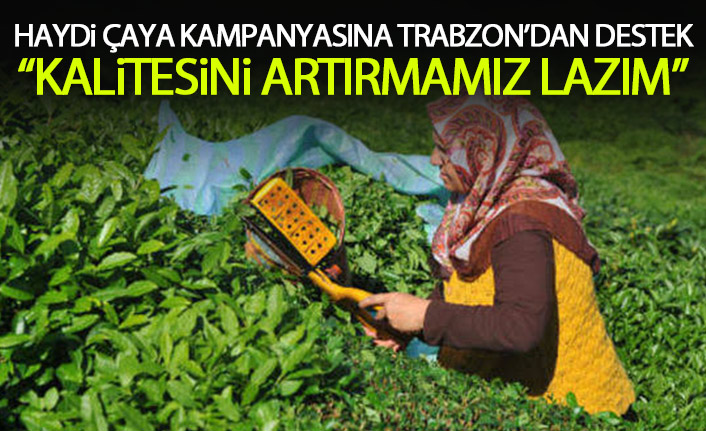 Haydi Çaya kampanyasına Trabzon'dan destek
