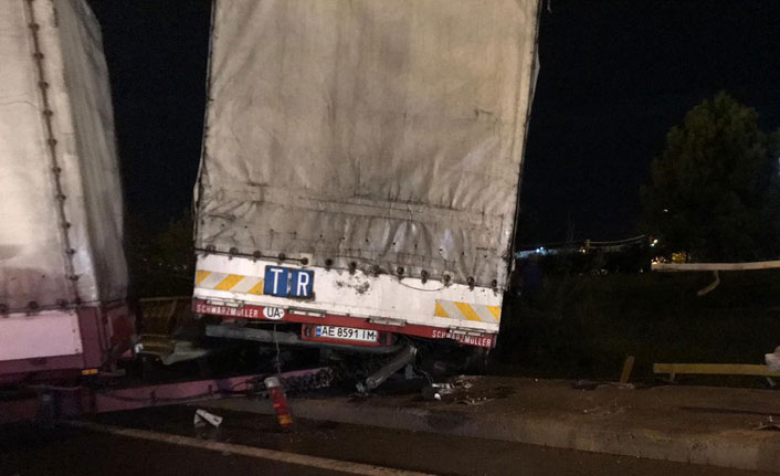 Trabzon'da yağış kaza getirdi