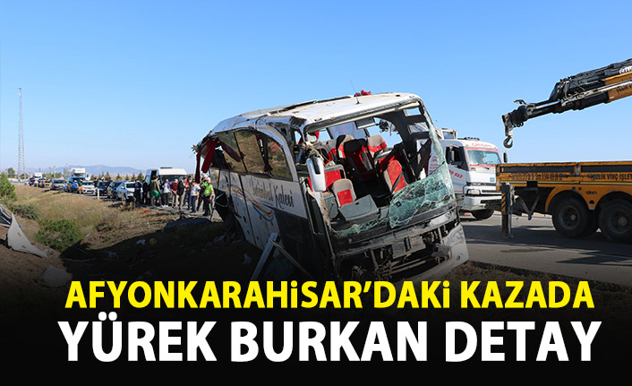 Otobüs kazasında yürek burkan detay