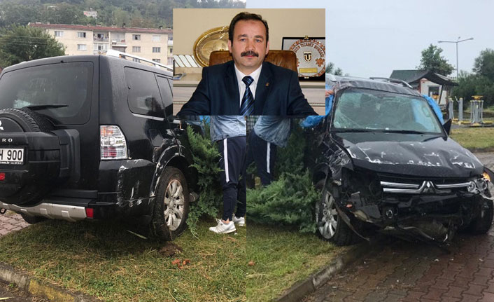 Trabzonlu iş adamı kaza geçirdi
