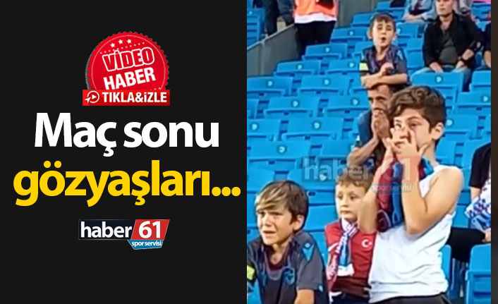 Trabzonspor'da minik taraftarların gözyaşları