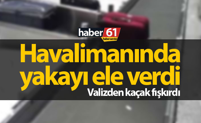 Trabzon Havalimanı’nda valizden bin paket kaçak sigara çıktı. 16.09.2019