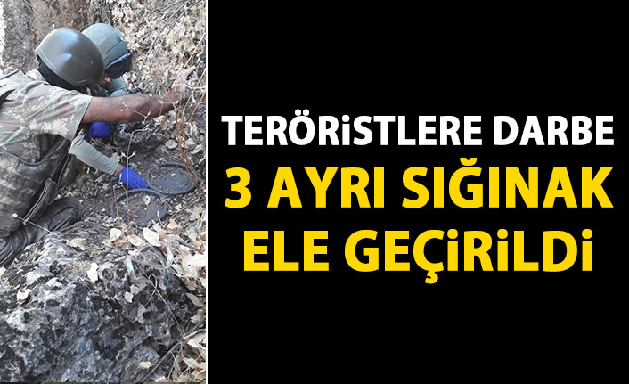Terör örgütüne büyük darbe! 3 ayrı sığınak ele geçirildi