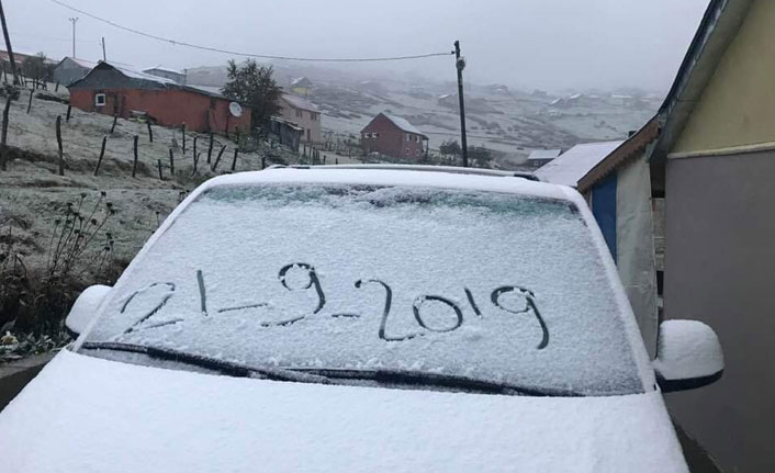 Doğu Karadeniz'e kar düştü