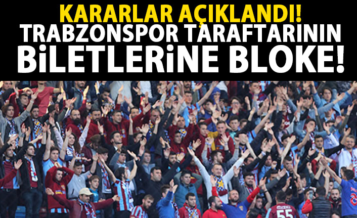 Trabzonspor taraftarının Passoliglerine bloke!
