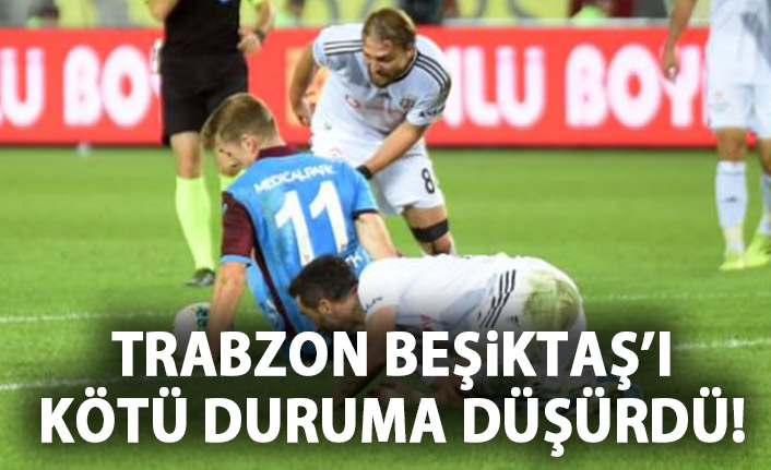 Trabzonspor Beşiktaş'ı kötü duruma düşürdü