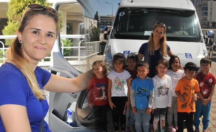 Azmetti minibüs kullanmayı öğrendi, servis şoförü oldu
