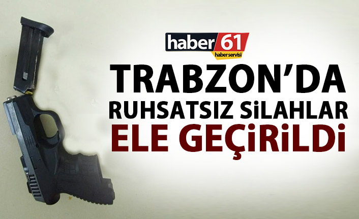 Trabzon'da iki ayrı olayda iki ayrı silah ele geçirildi!
