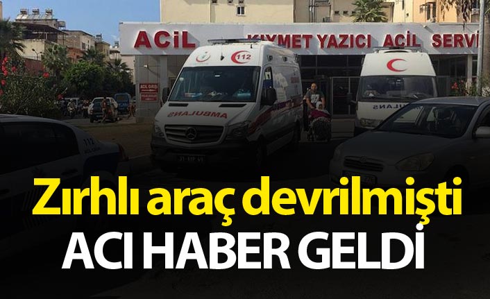 Hatay'da zırhlı araç devrildi: 2 şehit, 5 yaralı