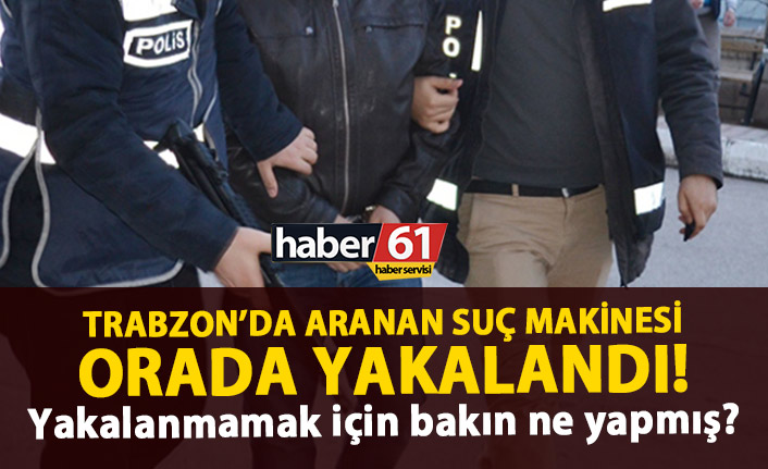 Trabzon’da aranan suç makinesi orada yakalandı!