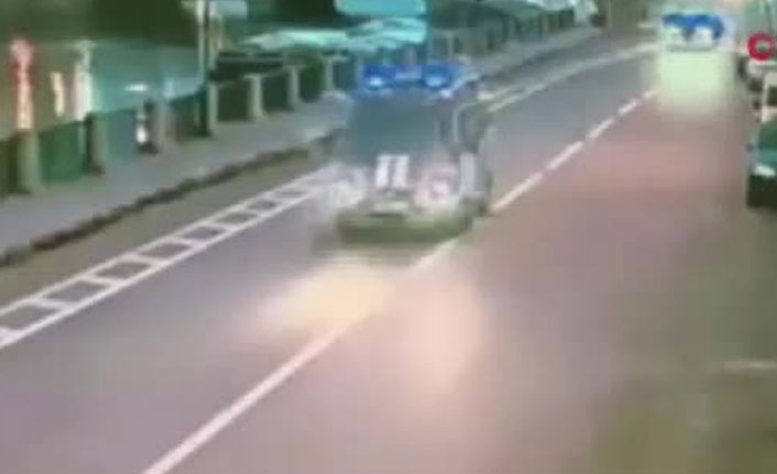 Vinç nehre böyle uçtu