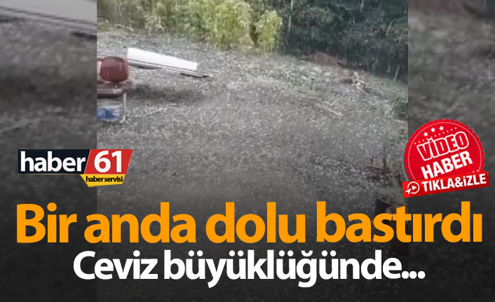 Vakfıkebir'de dolu yağdı