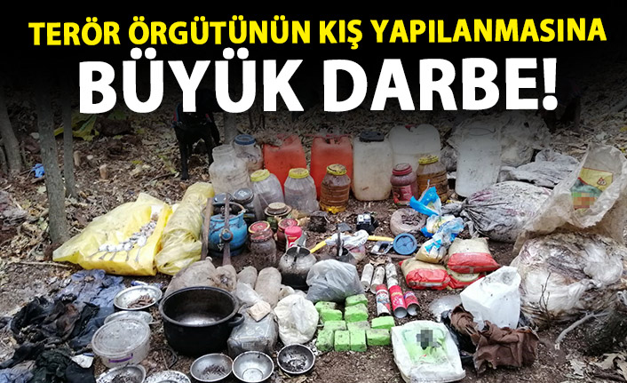 Kış üslenmesindeki terör örgütüne darbe