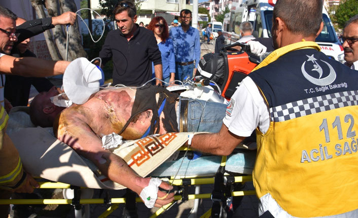 Gönen’de elektrik akımına kapılan işçi ağır yaralandı