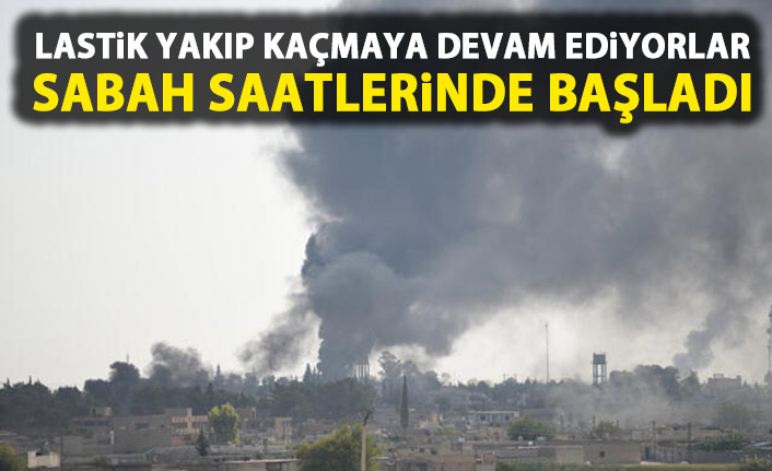 Teröristler lastik yakarak kaçmaya devam ediyor