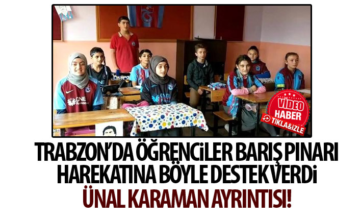 Trabzon'da öğrenciler Barış Pınarı Harekatına ölürüm Türkiye ile destek verdi