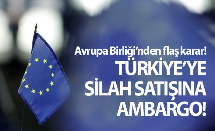 Avrupa Birliği'nden Türkiye'ye silah satışına yasak!