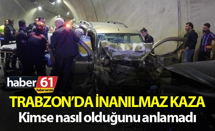 Trabzon'da İnanılmaz kaza