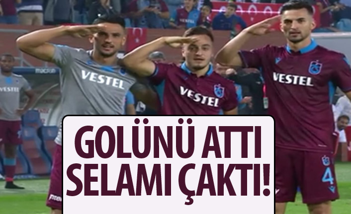 Yusuf Sarı'dan gol sonrası asker selamı