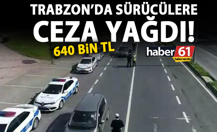 Trabzon’da trafik denetimlerinde 2 bin 68 araca ceza kesildi