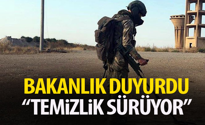 Milli Savunma Bakanlığı duyurdu: Temizlik sürüyor!