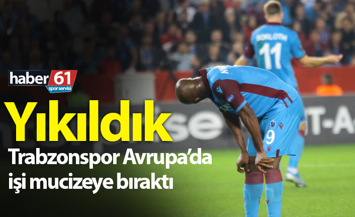 Trabzonspor Krasnodar'a kaybetti, işi mucizeye bıraktı