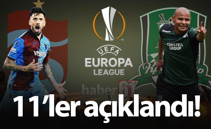 Trabzonspor’un Krasnodar maçı 11’i açıklandı