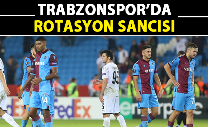 Trabzonspor'da rotasyon sancısı