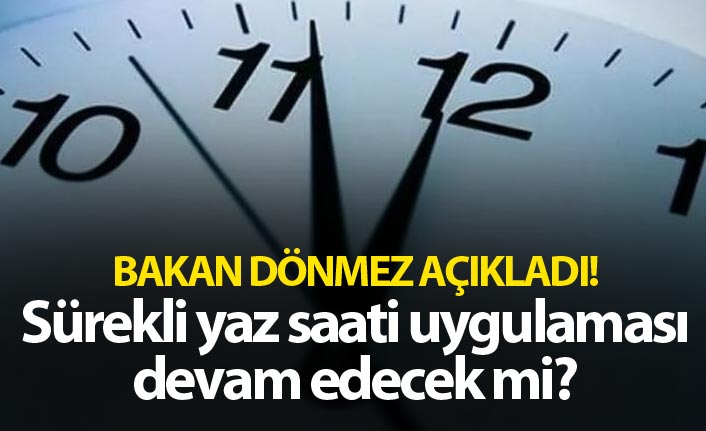 Bakan Dönmez'den "yaz saati uygulaması" açıklaması