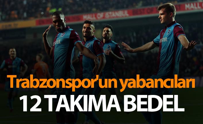 Trabzonspor'un yabancıları 12 takıma bedel
