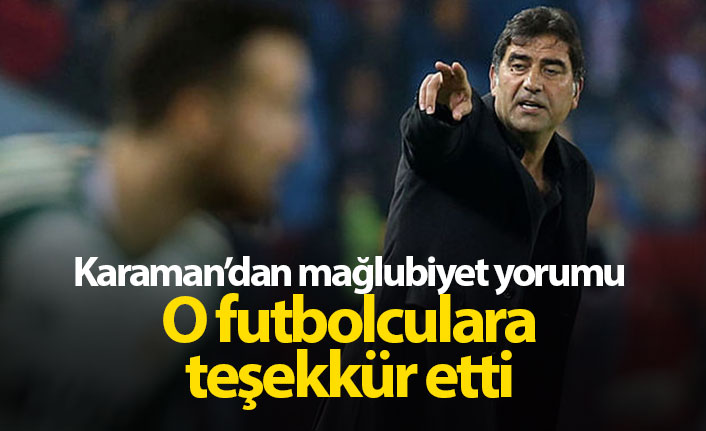Karaman o futbolcularına teşekkür etti