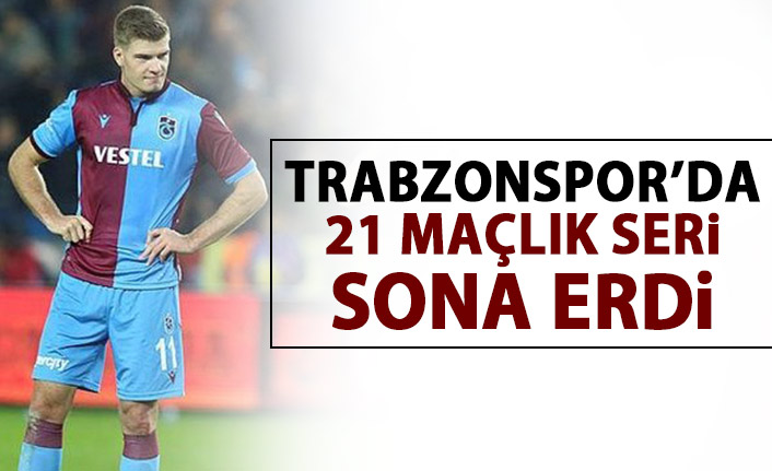 Trabzonspor'un 21 maçlık gol serisi sona erdi