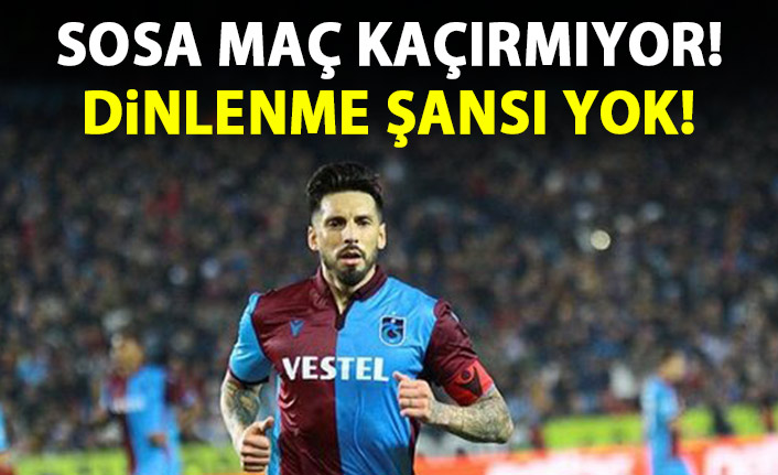 Trabzonspor'un kaptanı Sosa maç kaçırmadı!