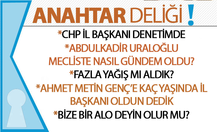 Anahtar Deliği 05.11.2019 CHP İl Başkanı Ortahisar Meclisi’ni Yerinde İnceledi