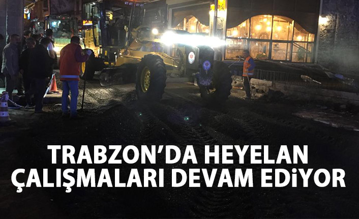 Trabzon'da heyelan çalışmaları devam ediyor