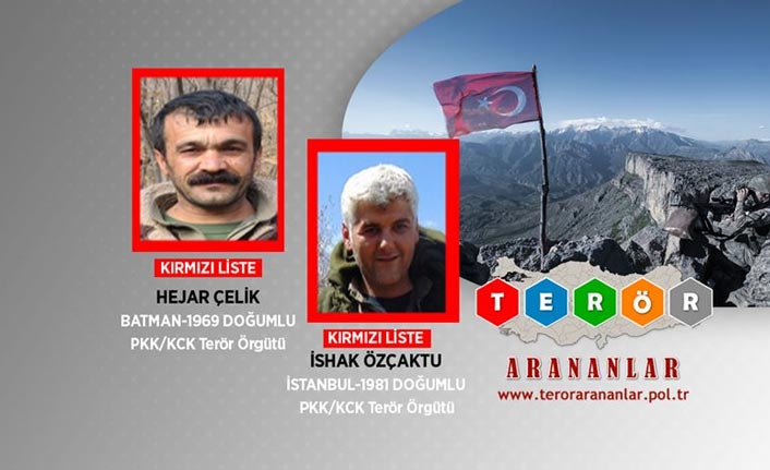 Kırmızı listedeki 2 terörist etkisiz hale getirildi