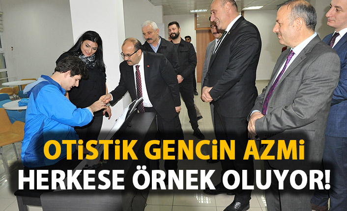 Trabzon'da otistik gencin örnek olacak azmi!