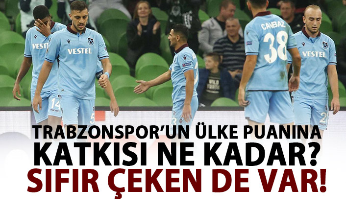 Trabzonspor ülke puanına ne kadar katkı yaptı!
