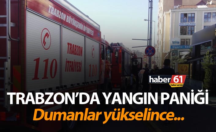 Trabzon'da iş yerinden dumanlar yükseldi! O anlar paniğe neden oldu