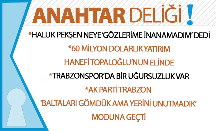 Anahtar Deliği 10.11.2019: Trabzonspor’da bir uğursuzluk mu var?