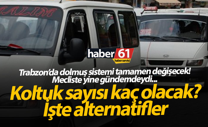 Trabzon'da dolmuşlar kaç kişilik olacak? 3 alternatif var...