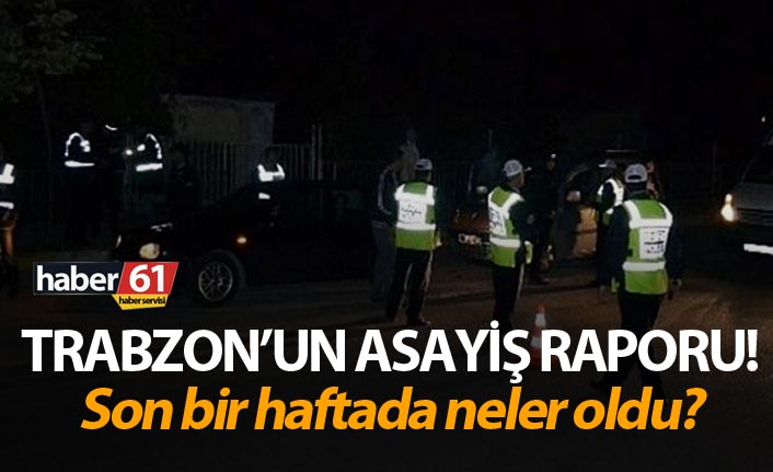 Trabzon Emniyeti Bir Haftalık Denetim Sonuçlarını Açıkladı